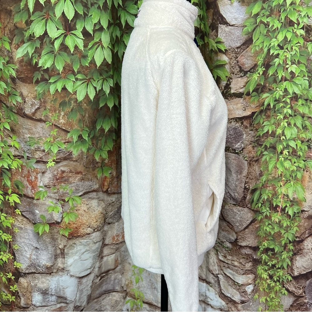 VINRYARD VINES Ivory Zip Front Long Sleeve Fleece Jacket, XS - Picture 11 of 14